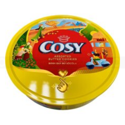 Cosy Assorted Butter Cookies Taste Chocolate 378g(63g x 2 Bags + 84g x 3 Bags) x 8 Boxes