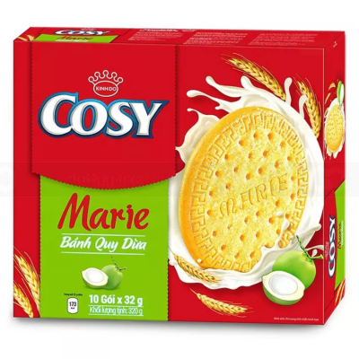 Cosy Biscuits Marie Taste Coconut 320g(32gx10Bags) x 10 Boxes