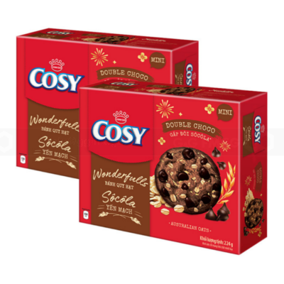 Cosy Double Chocolate & Oats Cookies 224g x 10 Boxes
