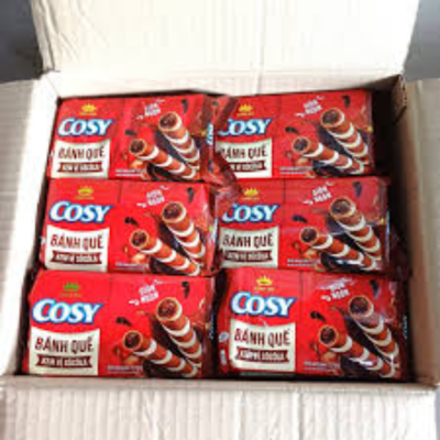 Cosy Wafer Roll Chocolate 135g x 24 Bags
