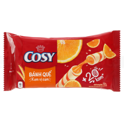 Cosy Wafer Roll Orange 135g x 24 Bags