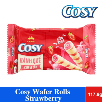 Cosy Wafer Roll Strawberry 135g x 24 Bags

