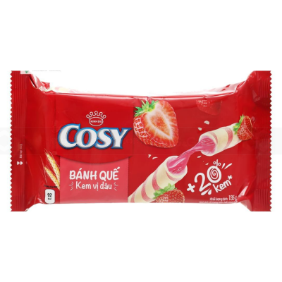 Cosy Wafer Roll Strawberry 135g x 24 Bags