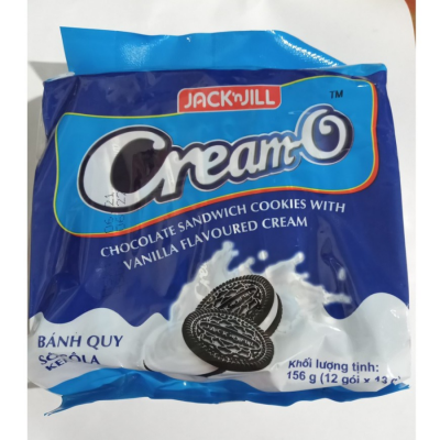 Cream-O Chocolate Sandwich Cookies Vanilla Cream 156g x 24 Bags
