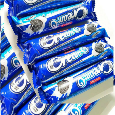 Cream-O Chocolate Sandwich Cookies Vanilla Cream 85g x 24 Bags