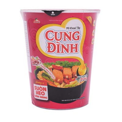 Cung Dinh Sparerib With Bamboo Shoots Instant Noodle 65g x 24 cups