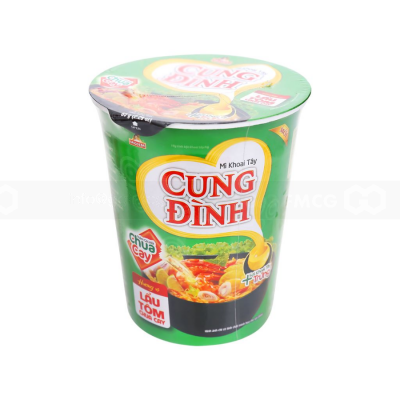 Cung Dinh Spicy & Sour Shrimp Instant Noodle 71g x 24 cups