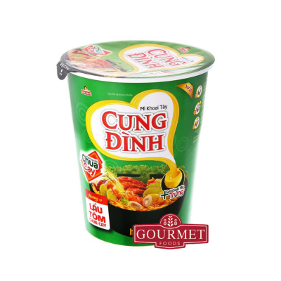Cung Dinh Spicy & Sour Shrimp Instant Noodle 85g x 12 bowls