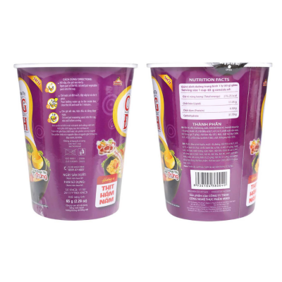 Cung Dinh Stewed Pork With Mushroom Instant Noodle 65g x 24 cups