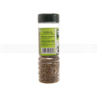 Dh Foods Ground Black Pepper 80g x 24 Bottles