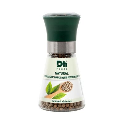Phu Quoc DH Foods Whole White Peppercorn - Ceramic grinder 45g x 24 bottles
