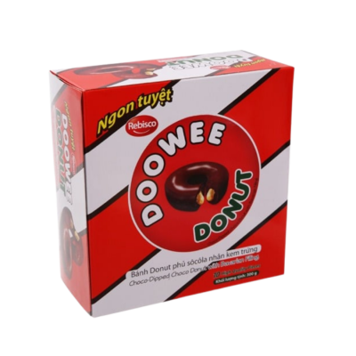 Doowee Donut Chocolate Topping Cake With Egg Cream 290g (10 x 29g) x 10 boxes