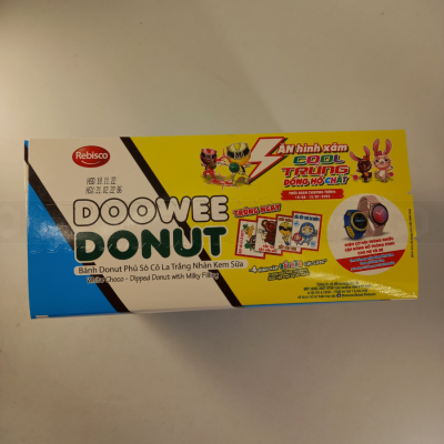 Doowee Donut White Chocolate Cake Filled with Milk Cream 290g (10 x 29g) x 10 boxes