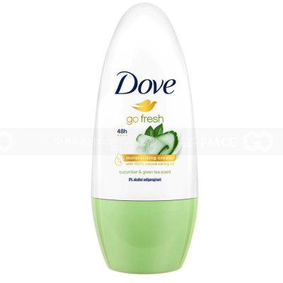 Wholesale Dove Deodorant Roll on Go Fresh Cucumber 40ml x 24 tubes