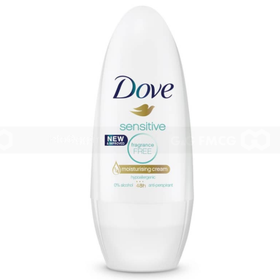 wholesale Dove Deodorant Roll on Sensitive 40ml x 24 tubes