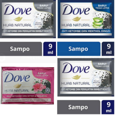 Dove Shampoo Anti Ketombe & Rambut Rontok 9ml x 480 pcs