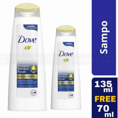 Dove Shampoo Perawatan Rambut Rusak 70ml x 48 pcs