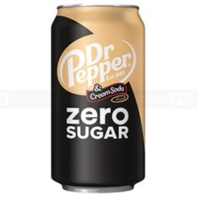 Wholesale Dr Pepper Cream Soda Zero Sugar 12oz x 24 cans
