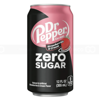 Wholesale Dr Pepper Strawberries & Cream Zero 12oz x 24 cans