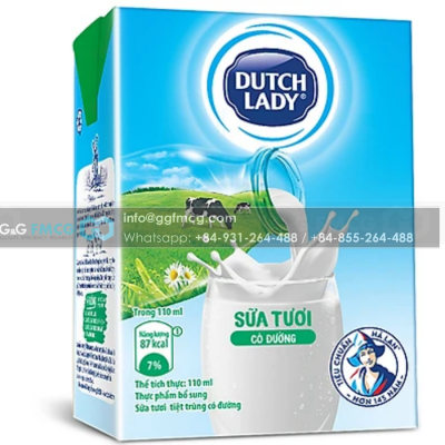 Dutch Lady UHT Fresh Milk 110ml x 48 boxes