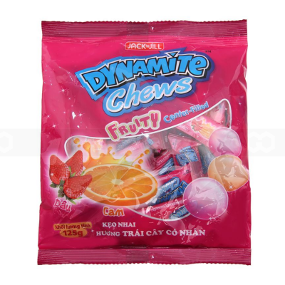 Dynamite Chews Fruit Filling Fruit 125g x 36 Bags