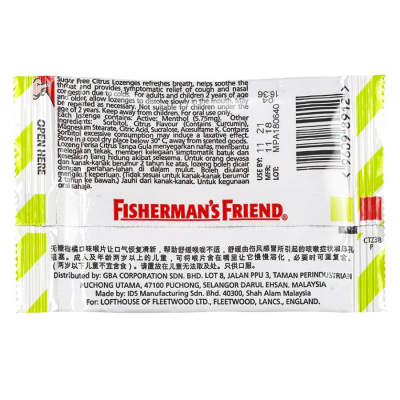 Fisherman's Friend Sugarfree Candy Citrus 25g x 24 Packs x 12 Boxes