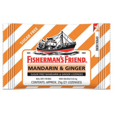 Fisherman's Friend Sugarfree Candy Mandarin 22g x 24 Packs x 12 Boxes