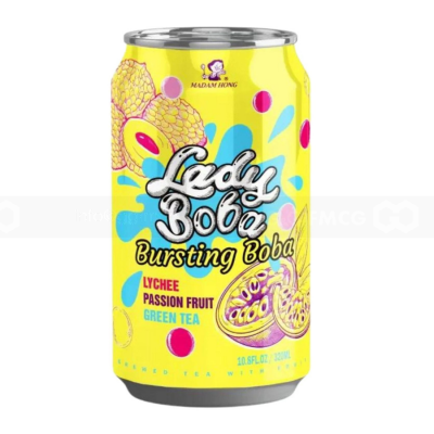 Wholesale Madam Hong Passion Fruit & Lychee Bubble Tea 320ml x 24 cans