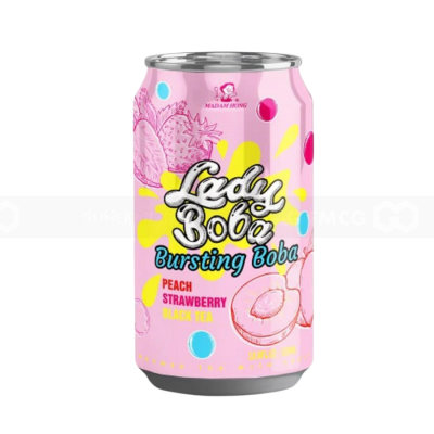 Wholesale Madam Hong Peach & Strawberry Bubble Tea 320ml x 24 cans