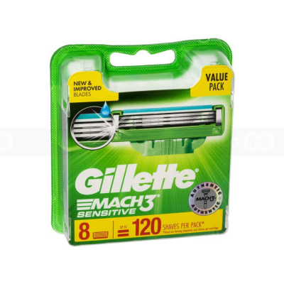 Gillette Blade Refill Mach3 Sensitive 8pcs x 12Packs x 6 Boxes