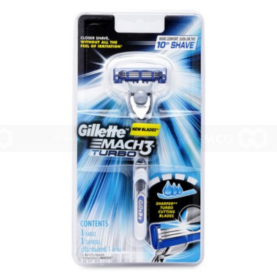 Gillette Mach3 Turbo Razor 1 x 4 Packs x 9 Boxes