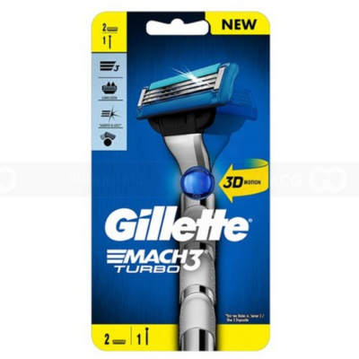 Gillette Razor Mach 3 Turbo 3D 2 Up 1pcs x 4 Packs x 9 Boxes