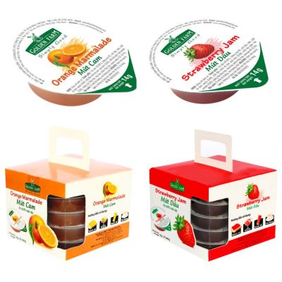 Golden Farm Strawberry Jam 14G X 8 Sachet X 8 Block