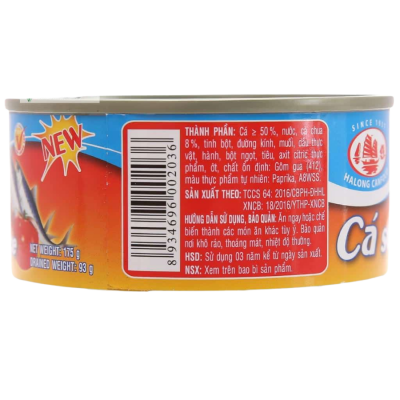 Ha Long Sardines In Tomato Sauce 175G X 48 Cans