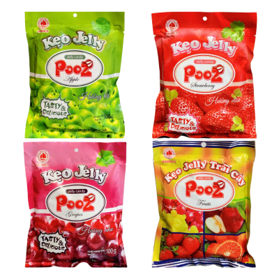 Hai Ha Fruit Jelly Grape Taste 100g x 40 Bags