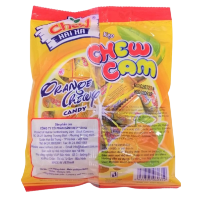 Hai Ha Orange Sponge Candy 85g x 50 Bags