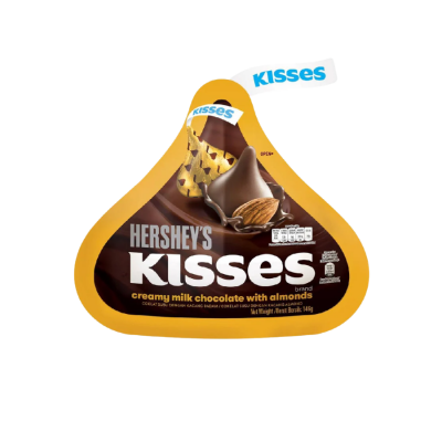 Hershey Kisses Creamy Milk Chocolate With Amonds 146g x 24 Bags