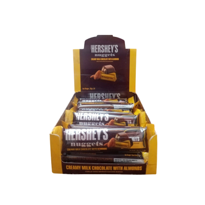 Hershey Nuggets Creamy Milk Chocolate With Amonds 28g x 24 Bars