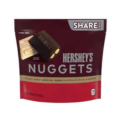 Hershey Nuggets Dark Chocolate With Amonds 56g x 144 Bars