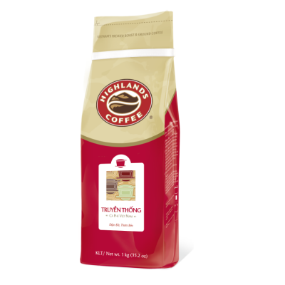 Highlands Coffee Traditional Blend Roast 1Kg x 15 Bags