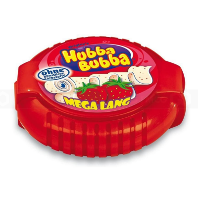 Hubba Bubba Mega Lang Snappy Strawberry 56g x 12 Pcs x 12 Boxes