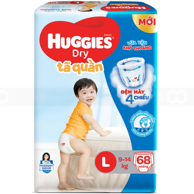 Huggies Dry Pant Super Jumbo L68 x 3 Bags