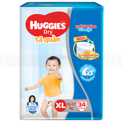 Huggies Dry Pant XL34 x 4 Bags