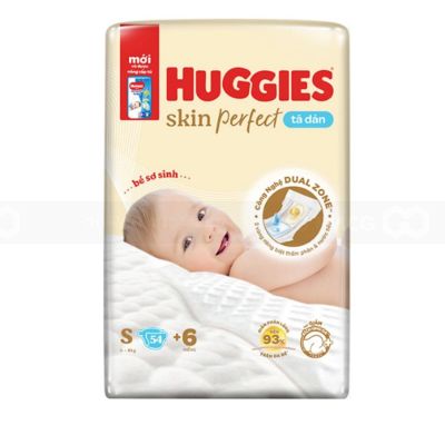 Huggies Skin Perfects Dry Newborn S54 x 3 Bags