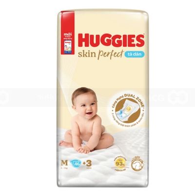 Huggies Skin Perfects Dry Newborn M46 x 4 Bags