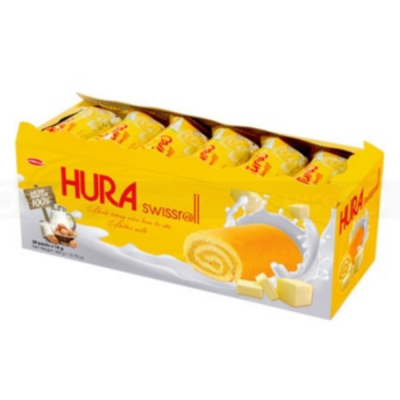 Hura Demi Cheese & Milk Flavor Swissroll 360g x 12 Boxes