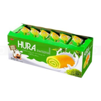 Hura Demi Green Rice Flavor Swissroll 360g x 12 Boxes