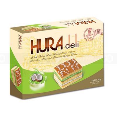 Hura Deli Green Rice & Coconut Layer Cake 336g x 10 Boxes