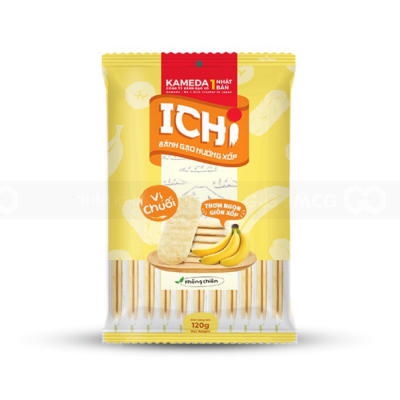Ichi Rice Cracker Banana 122g x 20 Bags