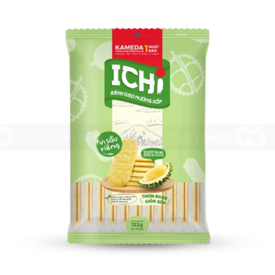 Ichi Rice Cracker Durian 122g x 20 Bags